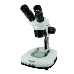 L10 - ESTEREOMICROSCÓPIO STEP BY STEP BIOPTIKA COM DUPLA ILUMINAÇÃO LED F DIR