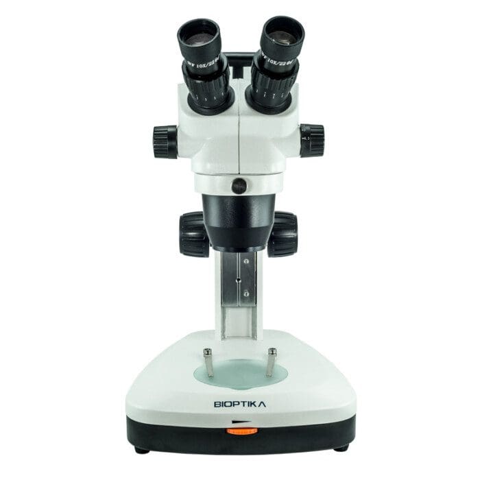 L20B - ESTEREOMICROSCÓPIO BINOCULAR BIOPTIKA COM DUPLA ILUMINAÇÃO LED FRENTE