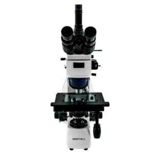 B100 - MICROSCÓPIO METALOGRÁFICO COM ÓPTICA CORRIGIDA AO INFINITO FRENTE